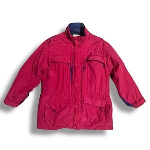 🧥 Vintage L.L. Bean Red Parka Jacket XL Tall Made in Korea 90s Ski Outdoor Retro